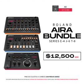 Roland Aira Bundle Series E-4 Procesador De Voz y Looper J-6 Chord Sintetizador Sequenciador T-8 Beat Drum Machine Sequenciador