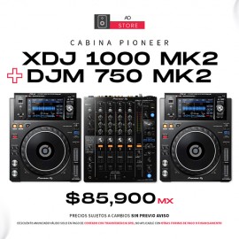 Pioneer XDJ 1000 MK2 Reproductores para Dj (El Par) + Pioneer DJM 750MK2 Mezcladora Para Dj